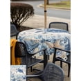 thumbnail image 5 of Outdoor Tablecloth with Umbrella Hole for Patio/Picnic/Party/Camping, Blue Turtle Coastal Waterproof Table Cloth Square Cover Washable, Beach Starfish Nautical Coral Vintage (54"x 54"), 5 of 8