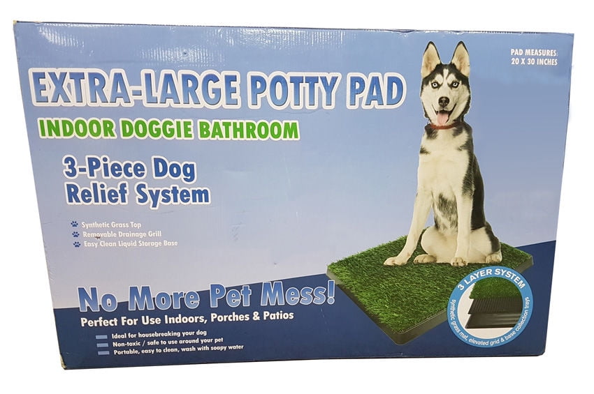 Dog Grass Potty Patch - XL 30x20, 3-Layer Pee Pad Artificial Turf for Indoor/Outdoor