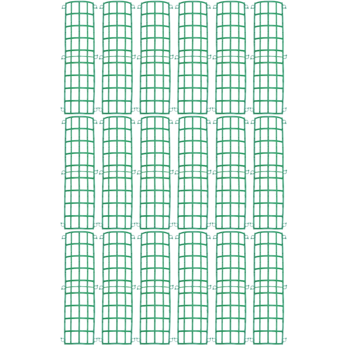 SOPOTUTU DIY Green Plastic Flower Fixers, Wedding Decorative Fences, 18Pcs