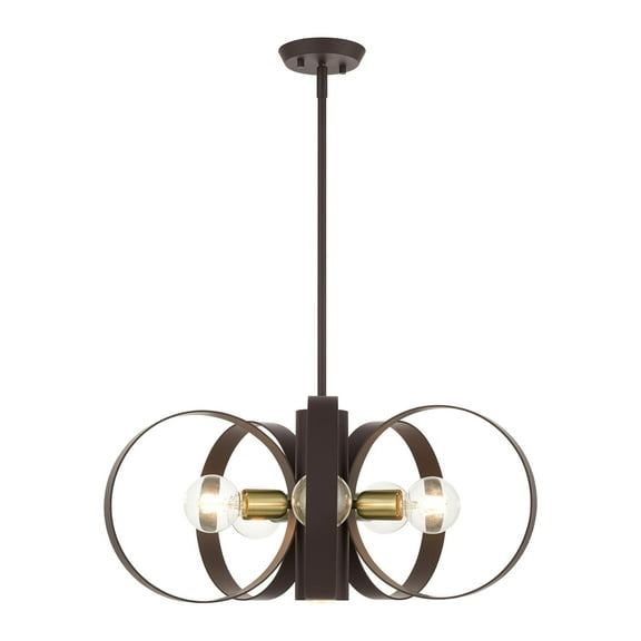 Livex Lighting - Modesto - 6 Light Chandelier in Industrial Style - 24 Inches
