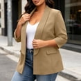 thumbnail image 4 of yillto Plus Size Womens Blazer Jacket Casual Work Office Long Sleeve Button Front Cardigan Suit Jackets, 4 of 7