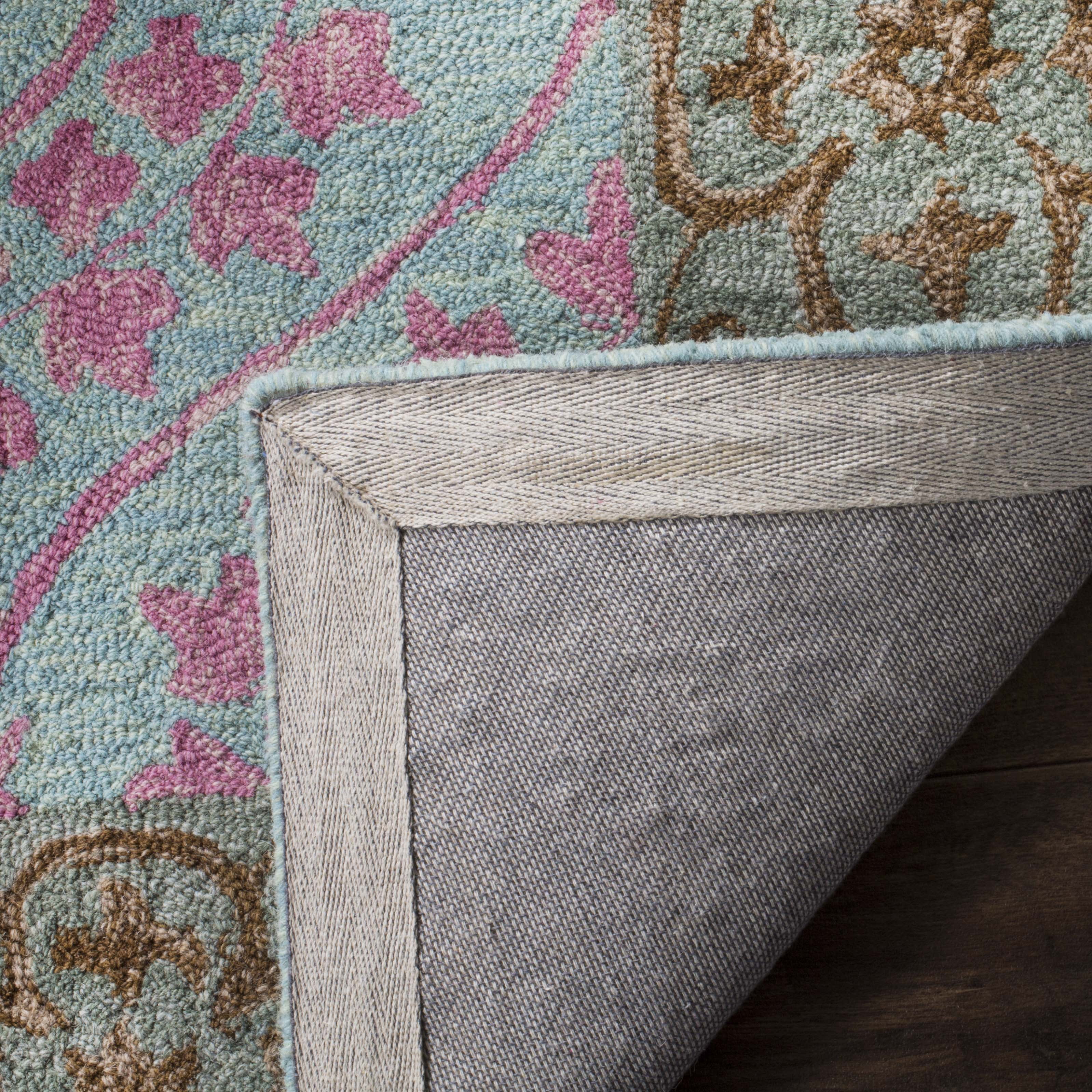 SAFAVIEH Suzani SZN103A Hand-hooked Taupe / Pink Rug