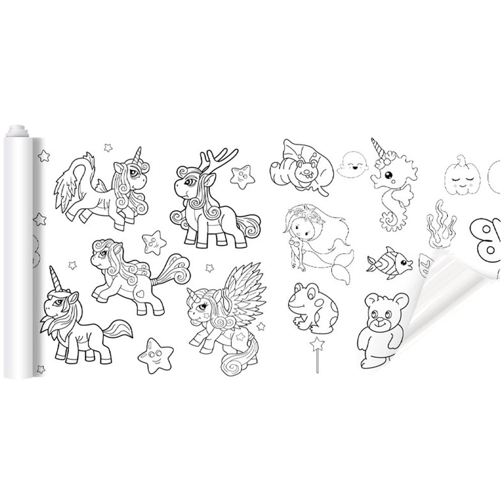 Drawing Color Paper Rim Children‘s Drawing Roll - Coloring Paper Roll for Kids Drawing Paper ...