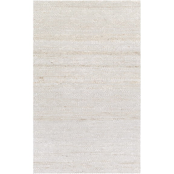 BoutiqueRugs Ivory Diamond Contemporary Jute 5x7 Area Rug Hand Woven Black Beige Dark Red Angaston Living Room Bedroom Dining Room Home Office Apartment 5' x 7'6" Stain Resistant Non-Shedding