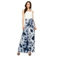 thumbnail image 5 of Made by Johnny Women's Chic Tie Dye Palazzo Pants XXL WHITE_NAVY, 5 of 6
