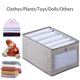 thumbnail image 2 of Juego de 3 cajas de almacenamiento de ropa, organizador de armario, organizador de ropa de tela, cajas de almacenamiento con ventana transparente, 2 of 4