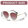 thumbnail image 2 of Fashionable sunglasses, polarized UV protection, TAC, metal material, Red, 2 of 5