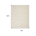 thumbnail image 5 of HomeRoots 505676 7 x 10 ft. Floral Stain Resistant Non Skid Rectangle Area Rug, Ivory & Grey, 5 of 5