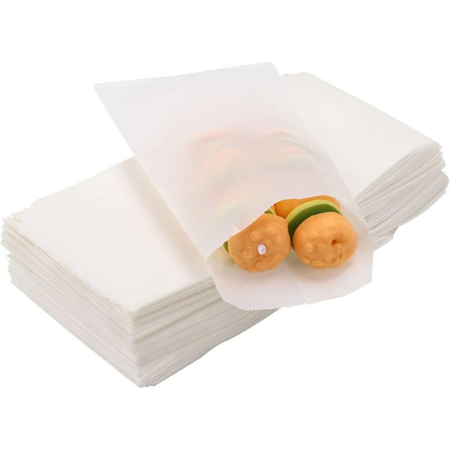 200 Pcs Flat Glassine Bags 3x5 Inch Small Semi-Transparent Paper Bags for Party Favor Cookies, Candies, Popcorn