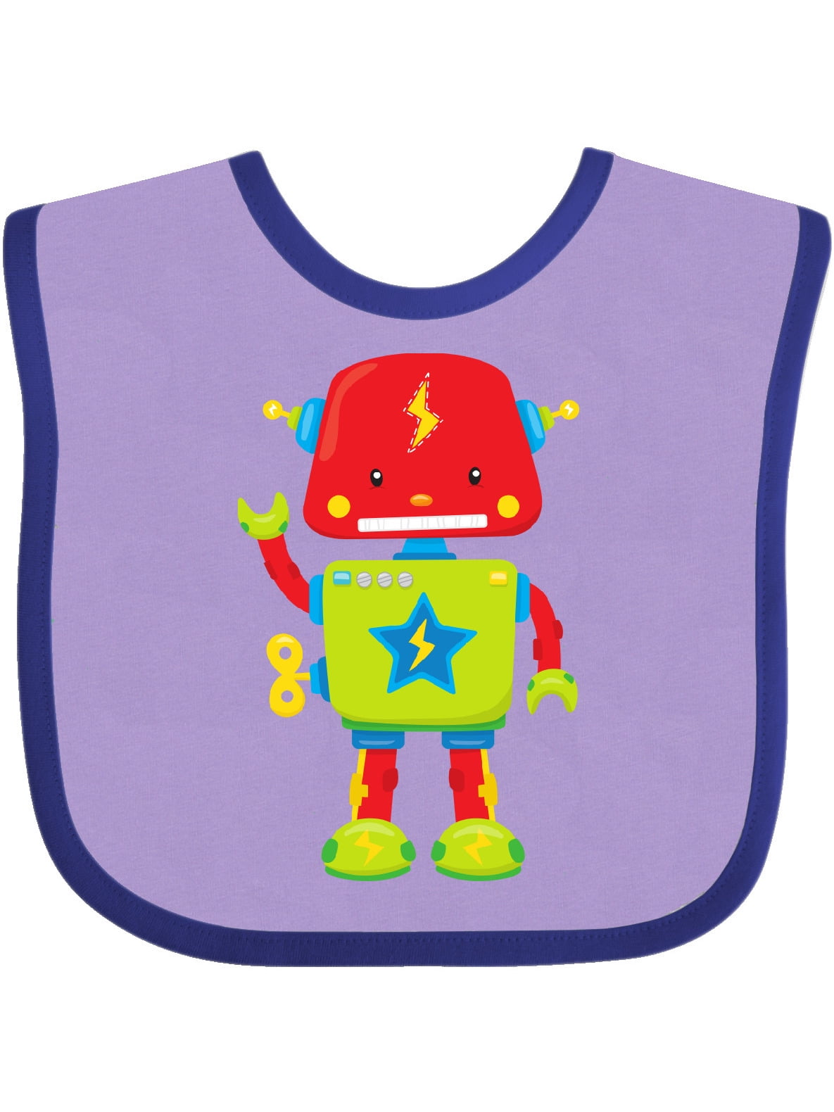 Cute Robot, Little Robot, Colorful Robot Baby Bib