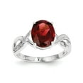 thumbnail image 2 of Primal Silver Sterling Silver Rhodium-plated Garnet and Diamond Ring, 2 of 6