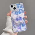 thumbnail image 1 of Funda suave con soporte de mariposa láser 3D para iPhone 13, 12, 11, 14 Pro, X, XR, XS, MAX Plus + cubierta trasera con borde ondulado Fivean unisex, 1 of 2