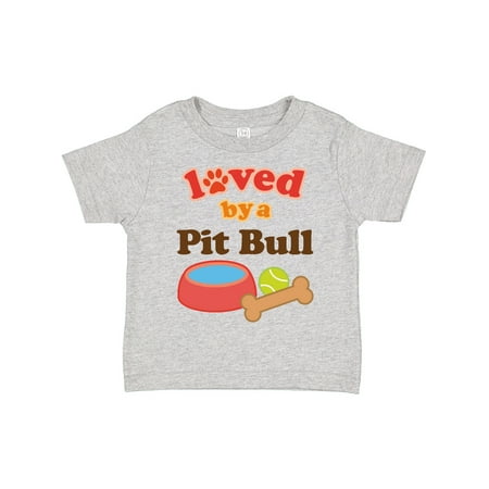 

Inktastic Pit Bull Loved by a (Dog Breed) Gift Toddler Boy or Toddler Girl T-Shirt