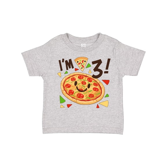 Inktastic I'm Three Pizza Birthday Party Boys or Girls Toddler T-Shirt
