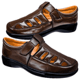 thumbnail image 2 of Huarache Piel Borrego Enco Footwear Cómodo Huarache para Pie Descanso Confort C04 Café, 2 of 6