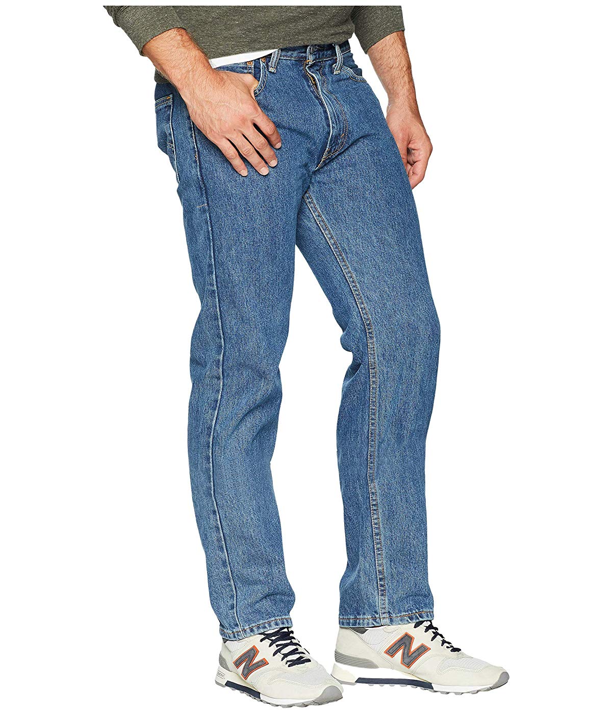 Jeans 505 regular stonewash elásticos para hombre 6