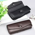 thumbnail image 3 of kurtrusly Retro Glasses Two Color Box Glasses Storage Advanced Storage Edge Dark coffee color, 3 of 6