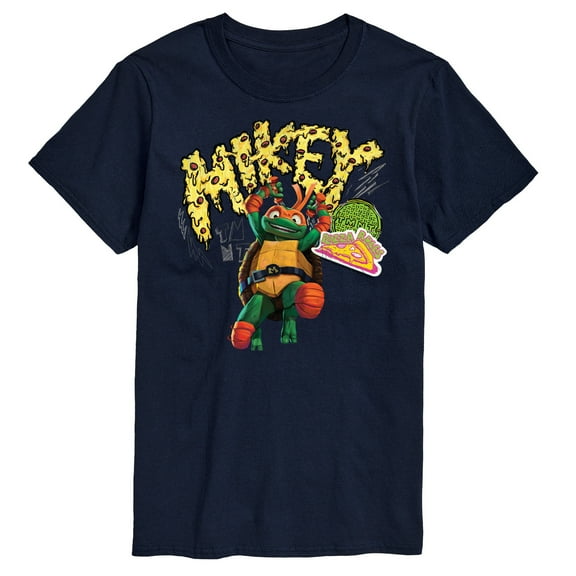 Teenage Mutant Ninja Turtles: Mutant Mayhem - Michelangelo AKA Mikey - Pizza Rules - Men's Short Sleeve Graphic T-Shirt
