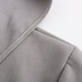 thumbnail image 6 of Women's Single Breasted Hooded Jacket Casual Trench Coat Fall Pea Coats Winter Overcoat Jacket Gray L, 6 of 9