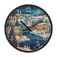 thumbnail image 2 of Voice Activated Clock with Glow Light 12 Inch Large Silent Wall Clock Battery Operated for Home Decor Whimsical Christmas Scene, 2 of 8