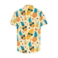 thumbnail image 4 of Jinhomg Beach Shirt for Men Novelty Funny Tropical Fruit Graphic Hawaiian Shirt Casual Loose Short Sleeve Button Down Summer Vacation Shirts 90 Percent off Clearance Sale Orange L, 4 of 5