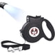 thumbnail image 1 of Correa retráctil para perros, correa retráctil para perros con luz, correas retráctiles para perros negras de 5 m, bloqueo de parada de un botón, correa retráctil para gatos., 1 of 5