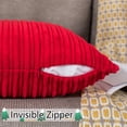 thumbnail image 3 of Fundas de almohada de terciopelo UGASA, 50 x 50 cm, rojas, 2 unidades, 3 of 9