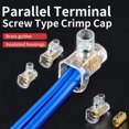 thumbnail image 2 of 50Pcs PC Terminal Block 1 Ways Transparent Pure Copper Closed Easy Terminal Double Ports Crimping Cap 1/2 Position A, 2 of 7