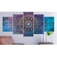 thumbnail image 2 of Tiptophomedecor Stretched Canvas Print - Center Blue - Stretched & Framed Ready To Hang Art, 2 of 4