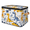 Multicolor 1, variant on ADECORIVY Dinosaur Flowers Storage Bin with Zipper Lid, Fabric Storage Baskets Boxes with Handles, Decorative Clothes Organizer Containers for Shelves, Wardrobe, Closet