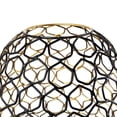 thumbnail image 6 of Northlight Large Geometric Cage Iron Pillar Candle Holder - 14.25" - Black and Gold, 6 of 6