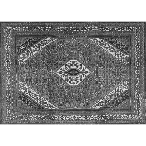Ahgly Company Indoor Rectangle Persian Gray Traditional Area Rugs, 5' x 7'