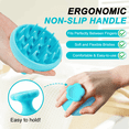 thumbnail image 6 of Scalp Scrubber Shampoo Brush, Soft Flexible Silicone Bristles for Refreshing Deep Clean, Ergonomic Non-Slip Grip - Blue, 6 of 10