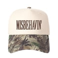 thumbnail image 2 of MISBEHAVIN Embroidered Patchwork Trucker Cap | Adjustable Unisex Snapback, Playful Essential, 2 of 9