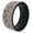 Gray Deer, variant on Men's Strata Silicone Ring - Breathable & Durable Wedding Silicone Bands - Mens Grey/Black Size 9