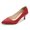 Red, variant on LUXUR Women Pumps Slip On Pump Shoes Kitten Heel Dress Shoe Solid Color Mid Heels Wedding Apricot 10.5