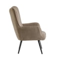 thumbnail image 4 of Porthos Home Kindel Wingback Accent Chair with Ergonomic Contoured Back, Soft Fabric Upholstery, Durable and Corrosion-resistant Powder Coated Steel Legs, Great for Living Rooms and Bedrooms, 4 of 6