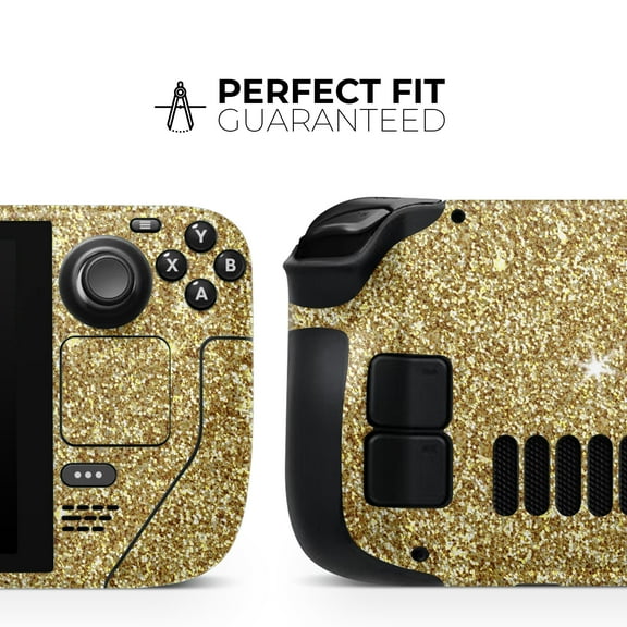 Design Skinz - Compatible with Steam Deck - Skin Decal Protective Scratch-Resistant Removable Vinyl Wrap Cover - Sparkling Gold Ultra Metallic Glitter