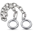 thumbnail image 1 of Stainless Steel Adjustable Thumb Toe Cuffs with Chain for Couples Fetish SM, 1 of 5