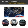 thumbnail image 5 of Zufioo Fireworks Print Car Aluminum Front License Plate, 12x6 Inch Decorative Personalized Car License Plate Car Accessories, 5 of 8