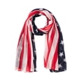 thumbnail image 3 of Nochalofo Scarf for Women Voile Usa Flag Scarf Americana Flag Shawl Patriotic Wrap for Men And Hot Pinkone Size, 3 of 3