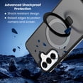 thumbnail image 4 of Entronix Magnetic Case for Galaxy A17, Frosted Matte Back with Kickstand Shock-Absorbent Hybrid Cover, Black, 4 of 6