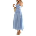 thumbnail image 2 of Women'S Summer Sleeveless Casual Dresses V-Neck Wrinkles Backless Party Dress Blue M, 2 of 7