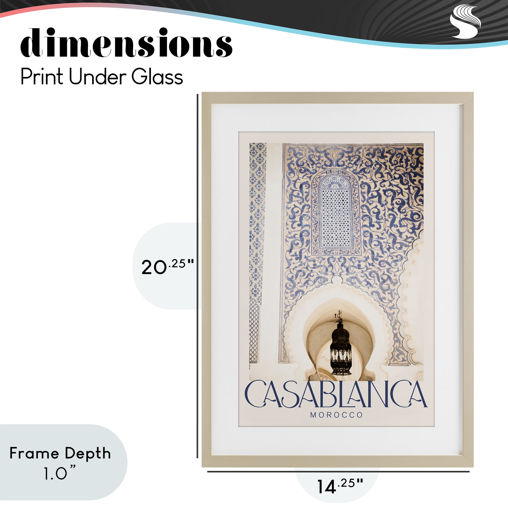 Stupell Industries Ornate Casablanca Architecture Birch Framed Print Under Glass, design by Emily Navas