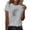 Grey, variant on Plus Size Summer Clothes for Women Basic Printed T Shirt Elegant Summer Loose Shoulder Round Neck Short Sleeve Casual T Shirt Top Corduroy Sleeve Guard Short Turtleneck Dress Tops for Grey S
