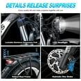thumbnail image 3 of KETELES Electric Bike for Adults , AWD Ebike Dual Motor, 26'' Fat Tire Mountain Ebikes with 48V 23AH Battery Front suspension ​​Electric Bicycle, 21 Speed Dirt Bikes UL 2849., 3 of 7