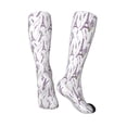 thumbnail image 4 of Balery Lavender Flowers Printed Novelty Socks Men's Women's Crew Socks Sports Socks Knee High Socks Cotton Socks Quirky and Cool Socks, 4 of 9