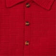 thumbnail image 6 of CPNG Toddler Baby Boys Girls Summer Sports Clothes Solid Color Short Sleeve Lapel Button Shirt and Shorts 2Pcs Set(Red,6-12 Months), 6 of 9