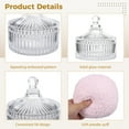 thumbnail image 4 of 2 PCS Glass Powder Puff Container Set, Decorative Jars with Lid, Large Powder Puffs, Ideal for Adult Body Powder Application, 4 of 6