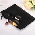 thumbnail image 5 of Uxcell Mesh Zipper Bags A5 Nylon Makeup Pouches Dual Zipper Bag, Black 4 Pack, 5 of 5